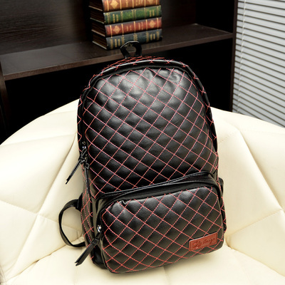 新款绣线菱格包 学院风潮流女孩的时尚之选
